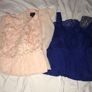 Pink and blue dress